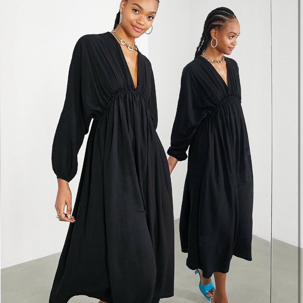 ASOS Black Midi Dress